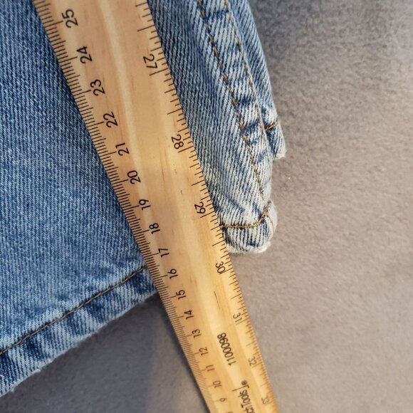 Levis Jeans Mens 32x30* Blue 550 Relaxed Straight American Light Wash Denim Jean - Picture 8 of 16